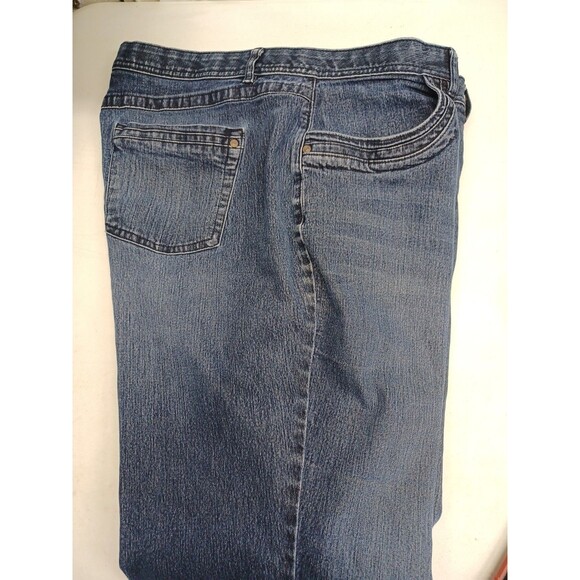 Cato Denim Blue Jeans Size 22W Pockets Distressed Elastic Waistband - Picture 3 of 9